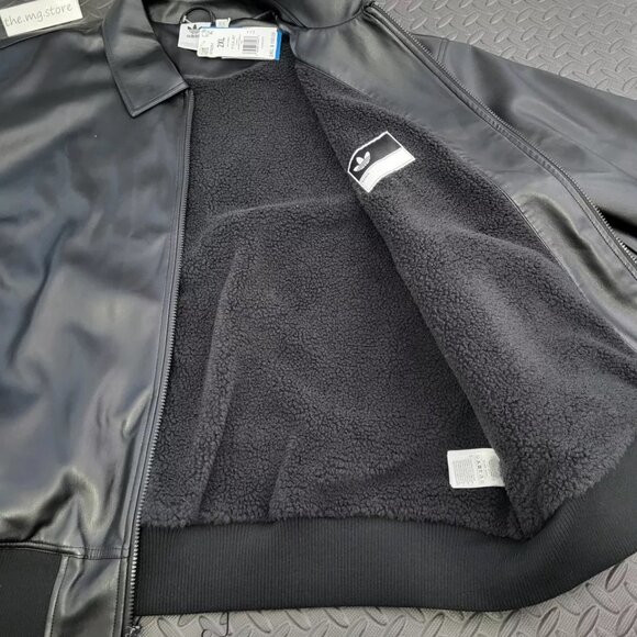 NWT! Adidas Jacket Classic Street Embossed Black Jacket IP3281 Men's XXL - Picture 4 of 6
